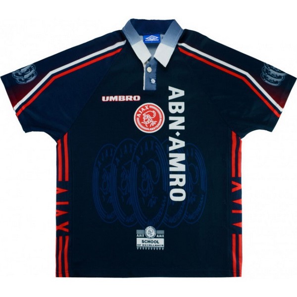 Tailandia Camiseta Ajax Segunda Equipación Retro 1997 1998 Negro